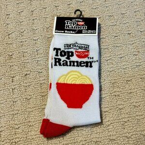 New Top Ramen Novelty Crew Socks Size 6-12/13 - Men's/Women's -
